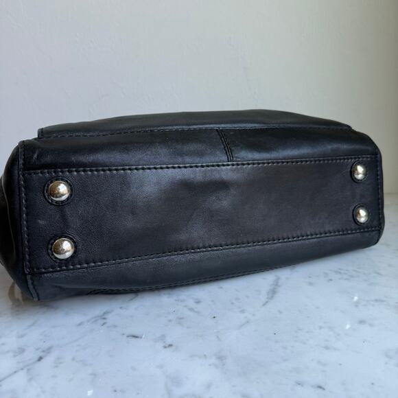 Coach Black Leather Shoulder Bag Peyton 14522 – Chain Strap Y2K Carryall - Picture 5 of 16